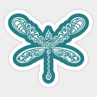 Dragonfly floral pattern Sticker